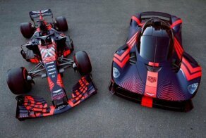 Aston Martin Valkyrie, разработанный в сотрудничестве с Red Bull Racing, впервые появился на публике