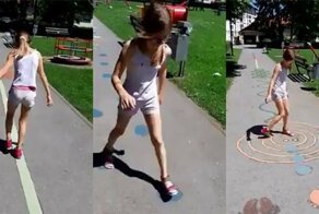 Прохождение нарисованной полосы препятствий