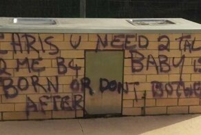 Беременная женщина пыталась связаться с отцом ребенка с помощью граффити