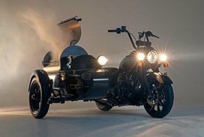 Мотоцикл Indian оснастили угольным грилем вместо коляски