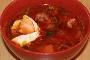 Борщ с тушёнкой "походный"