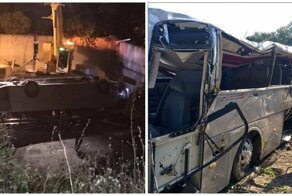 Под Новороссийском экскурсионный автобус упал с обрыва, погибли люди