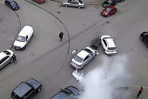 Дымовая завеса в центре Петрозаводска