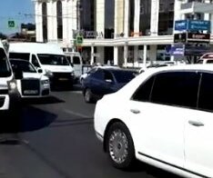 Новый седан Aurus попал в первую аварию в Астрахани
