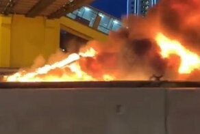 На МКАД взорвался автомобиль Tesla, ехавший на автопилоте