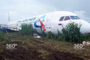 СМИ опубликовали снимки салона самолета А321, совершившего аварийную посадку