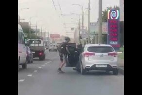 Драка с велосипедистом в Краснодаре