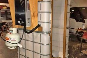 Типичные душевые кабинки на дачу