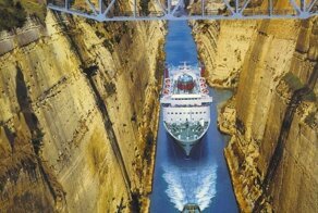 Коринфский канал - прямой как стрела, красивый как Коринфский канал