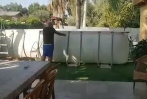 Как не надо сливать воду из каркасного бассейна