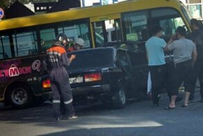 Авария дня. ДТП с автобусом в Кисловодске