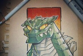 Персонажи мультфильмов и видеоигр на крафт-бумаге