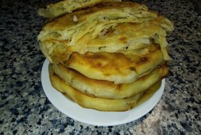 Катлама с луком и зеленью по-узбекски