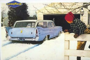 Винтажные рекламные листовки шин Goodyear 1955-1958