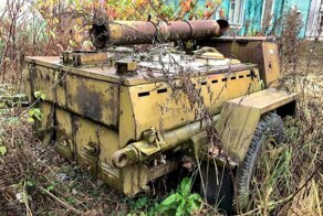 Военная передвижная полевая кухня КП-130, найденная в кустах