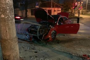 Авария дня. Неудачная попытка проехать на "красный" в Краснодаре