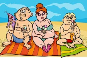 Яжематери на пляже