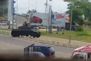 Во время учений БРМ снёс ресторан
