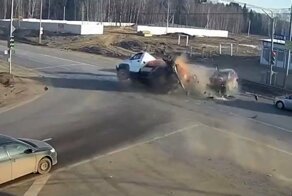 Авария дня. Момент массового ДТП в Подмосковье
