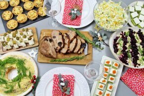 Новогодний стол на 4-х человек из 7 блюд