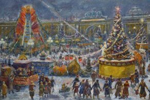 Новый год на картинах и открытках СССР