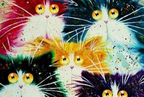Радужные кошки от Ким Хаскинс