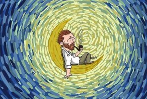 Художник нарисовал, какой он видит жизнь Ван Гога