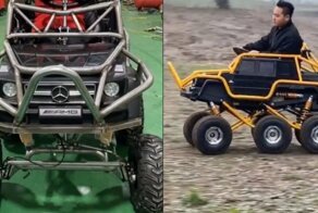 Образцовый папа построил крутой игрушечный "Гелик" 6×6 для своего сынишки