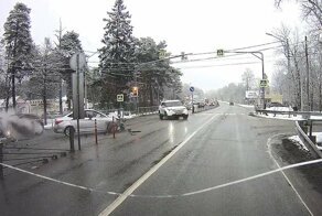 Серьезное столкновение на перекресте в Московской области