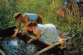 Деревенская жизнь в картинах советских художников