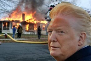 Неудачная фотография Трампа снова породила мем