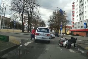 В Белоруссии мототурист из Польши попал в небольшое ДТП