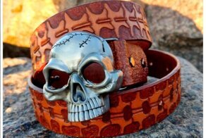 Как я делал ремень из натуральной кожи. ''PREDATOR''