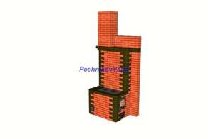 Простая печь с плитой, для небольшого дома или дачи