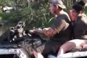Понадеявшаяся  на водителя квадроцикла девушка искупалась в грязной воде