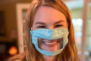 21-летняя студентка делает защитные маски для глухих