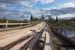 Танцующий мост в Архангельской области
