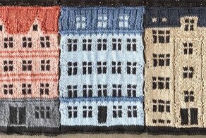 Архитектура Копенгагена на вязаном пледе Джейка Хенцлера