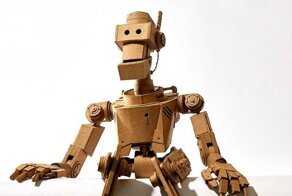 Картонные скульптуры в стиле стимпанк