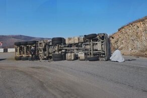 В Иркутской области перевернулась фура с ракетным топливом