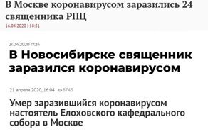 РПЦ VS коронавирус. Счет пока в пользу пандемии