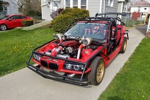 Безумная «трёшка» BMW без кузова с 1000-сильным двигателем Twin-Turbo V8