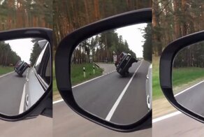 Езда на двух колесах: каскадер из Брянска показал свои способности на дороге общего пользования