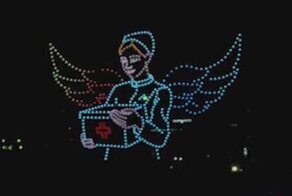 В Китае устроили воздушное шоу с дронами в честь дня медицинской сестры