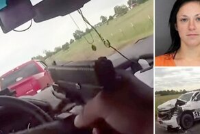 Минус четыре полицейских автомобиля! Погоня за 27-летней американкой, которая угнала пикап Dodge