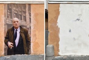 На месте закрашенного граффити с изображением Бродского в Петербурге стали писать стихи