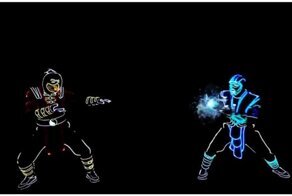 Танцоры показали зажигательный световой номер, посвященный игре Mortal Kombat