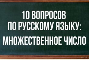 10 вопросов по русскому языку: образуйте множественное число