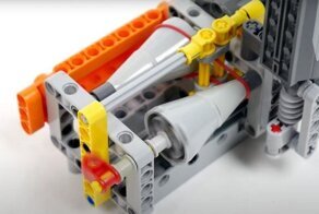 Наглядная работа вариатора на примере модели, собранной из Lego