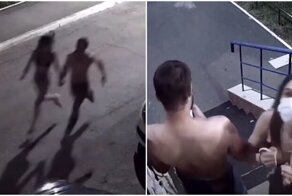 Полуобнаженная девушка устроила дебош во дворе Оренбурга